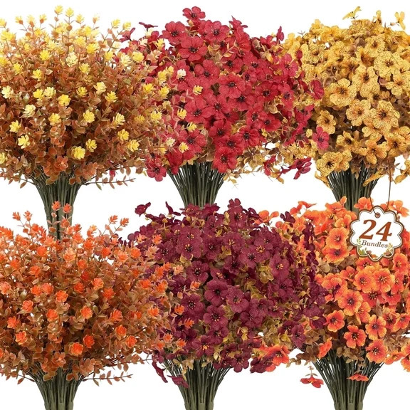 My Texas House Fall Faux Hydrangea Bundle, Brown, 20" | Walmart (US)