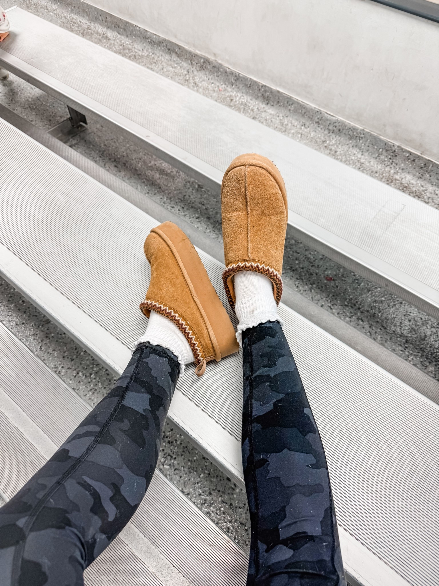 My favorite ruffle socks! These are so much better than the viral Amazon ones that I also have and like. But these from DICKS are my favorite! 🤩 
These Amazon ugg dupes are so good! Soft comfy and I love the platform slip-ons. The platform slippers come in 6 colors including blue and pink suede 
My lululemon camo leggings with pockets are a must always — easily my favorite pair of leggings I own. They have tons of support in the tummy area for waist slimming effect.  

Fuzzy slip-on shoes, mom uniform, winter shoes, mom life, leggings, athleisure, car line outfit 

Follow my LTK @nettie_schmidty on the @shop.LTK app to view this post and get my exclusive app-only content!

#liketkit #LTKActive #LTKmomlife #LTKootd
@shop.ltk
https://liketk.it/5Kh2s

#LTKTravel #LTKSeasonal #LTKmomlife