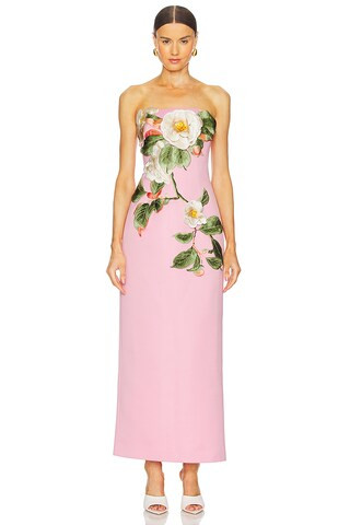 LEO LIN Rayna Maxi Dress in Camelia Print from Revolve.com | Revolve Clothing (Global)