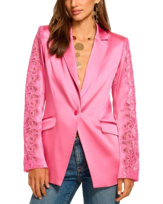 Foxi Lace Sleeve Blazer | Bloomingdale's (US)