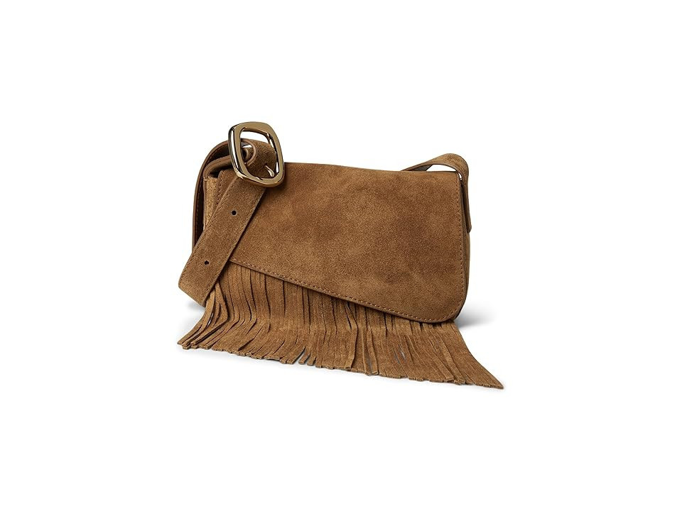 Madewell The Sculptural Buckle Crossbody Bag Women's Handbags Aged Cognac, Leather/Suede | Zappos