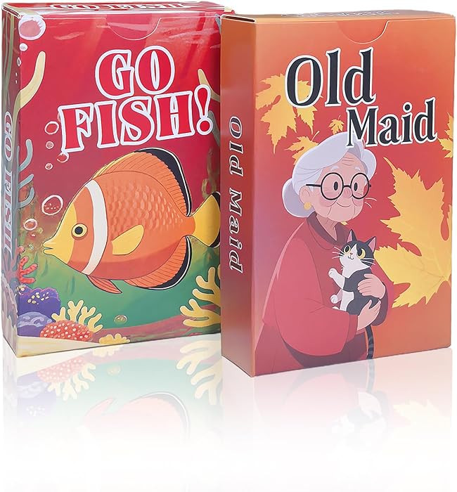 (2 Decks) Old Maid Card Game and Go Fish Card Game, Go Fish Cards, Old Maid Cards, Animal Playing... | Amazon (US)