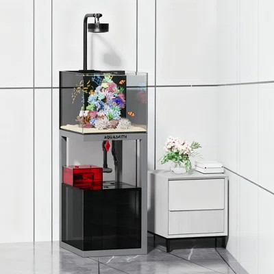 10-20 Gallon Stainless Steel Modern Eco Aquarium Tank | Wayfair North America