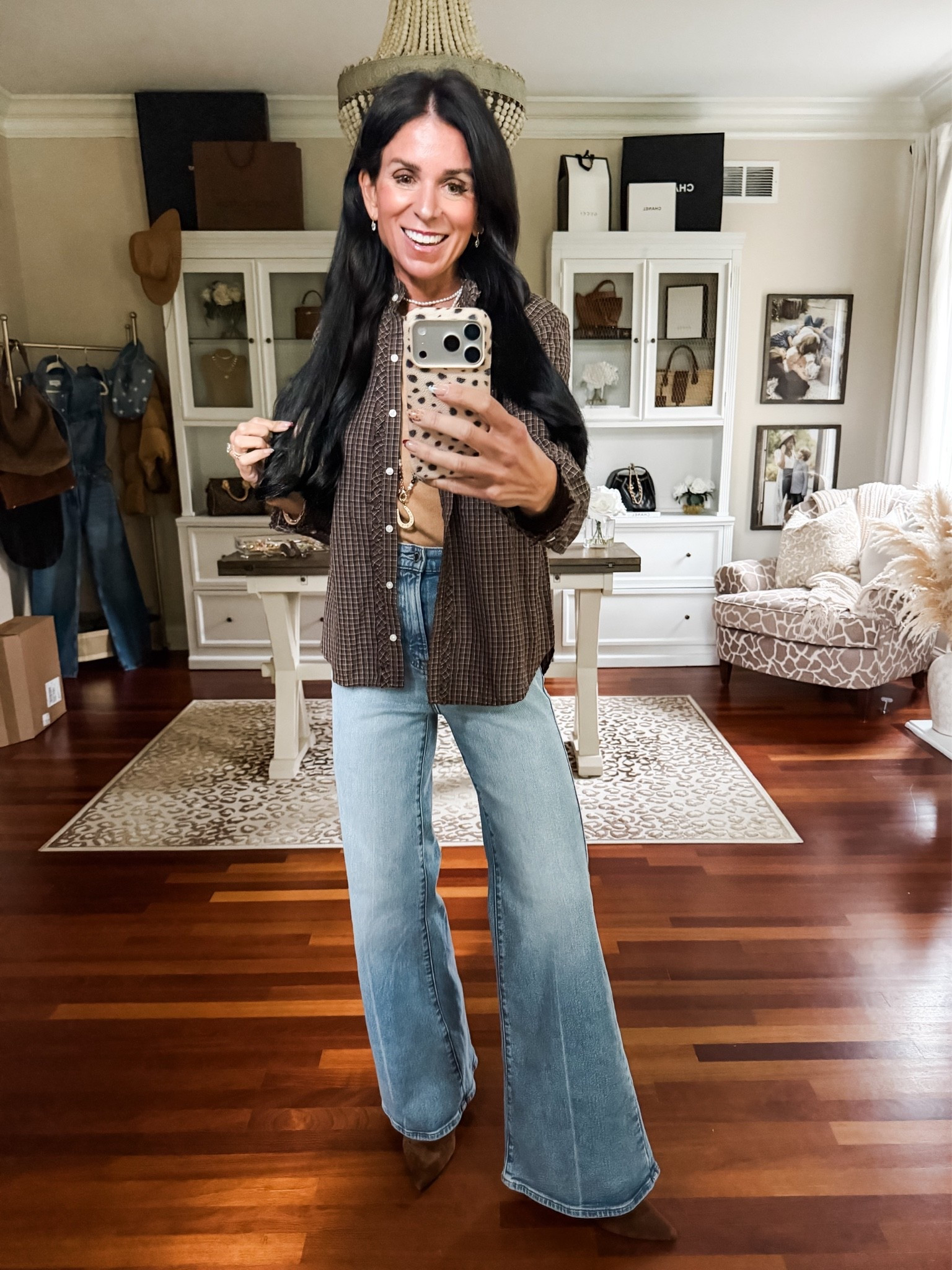 The cutest fall button up looks great layered too! Wearing a small 
2 denim

#LTKootd #LTKSeasonal #LTKSaleAlert