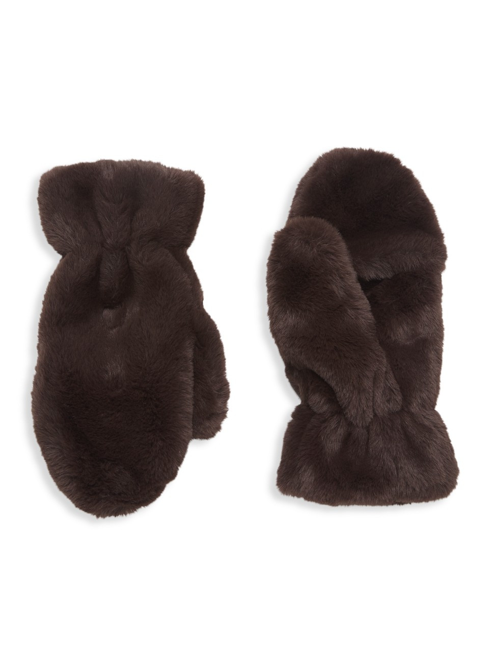 Women's Coco Lightweight Faux Fur Flip-Top Mittens - Espresso | Saks Fifth Avenue