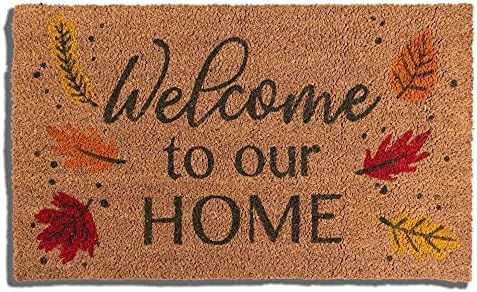Avera Products | Welcome Fall Leaves, Natural Coir Fiber Doormat, Anti-Slip PVC Mat Back | Amazon (US)