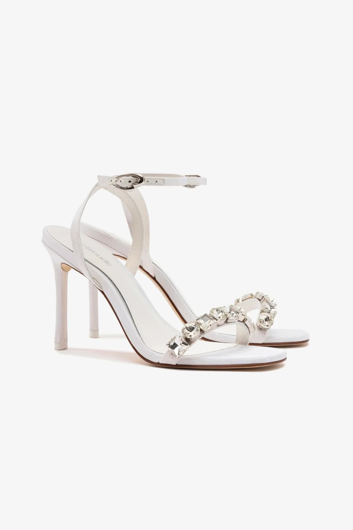 Calypso Sandal In White Fabric | Larroude