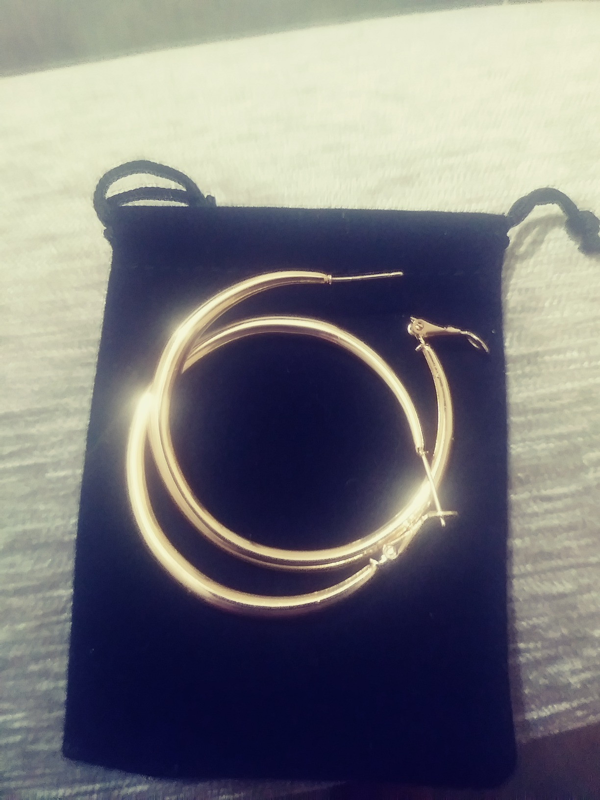 Doubnine Tube Hoop Earrings Gold Lightweight Large Earrings Women Fashion Jewelry | Amazon (US)