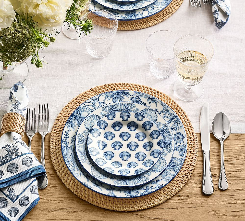 Kravet Underwater Dinner Plates - Set of 4 | Pottery Barn (US)