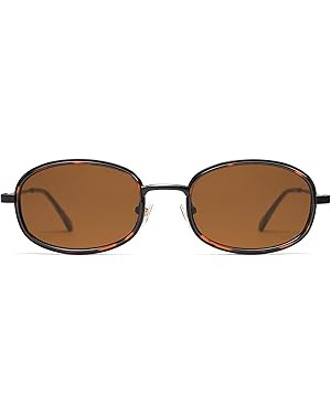 Retro Oval Sunglasses for Women Men Trendy Large Round Y2k Sunnies AP3681 | Amazon (US)