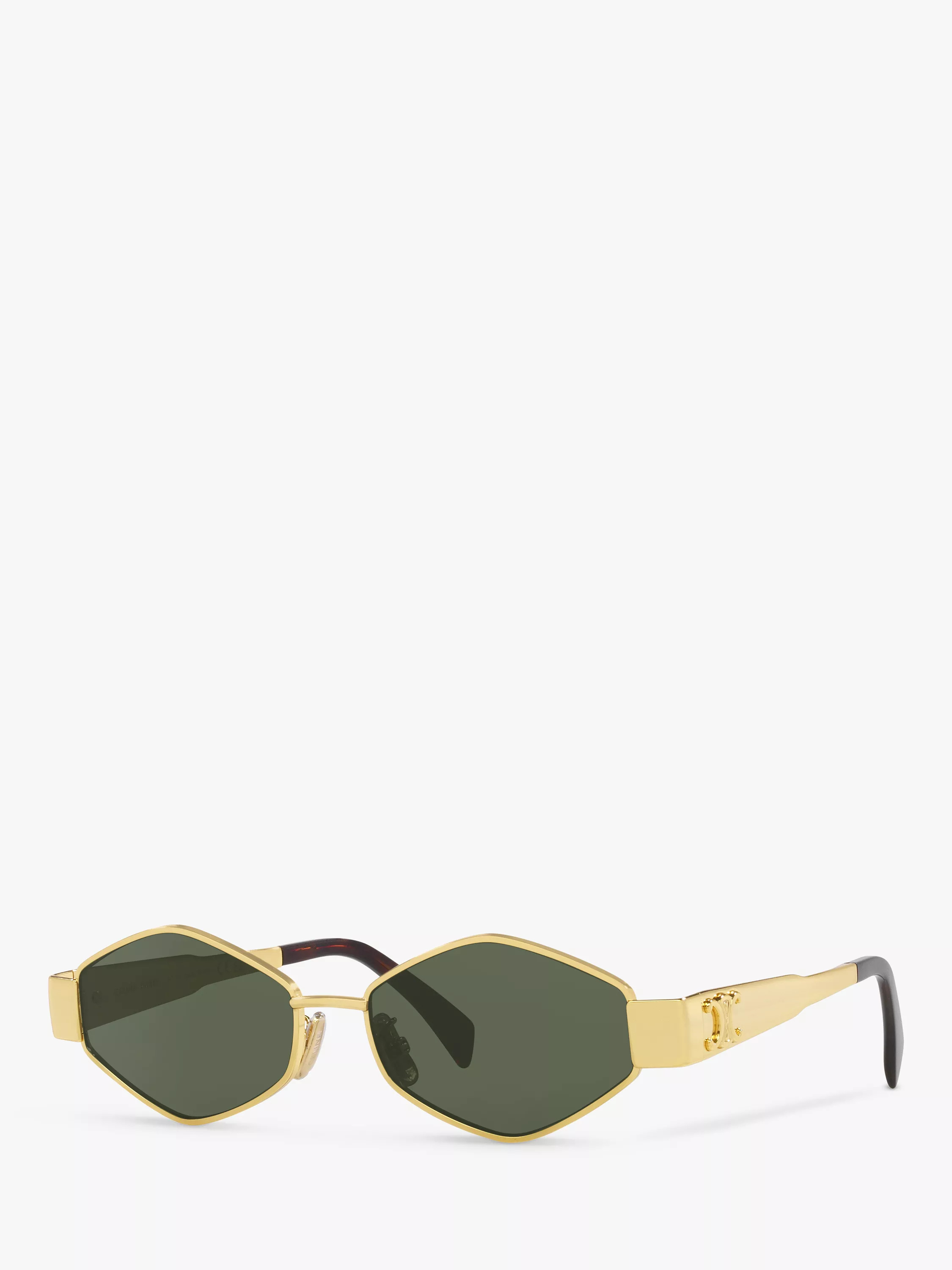Celine CL000401 Women's Oval Sunglasses, Gold | John Lewis (UK)