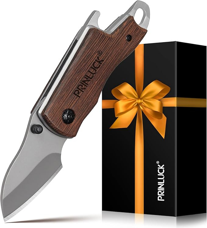 Gifts for Men Him Dad Christmas Stocking Stuffers, Wood Folding Knife, Stocking Stuffers for Men ... | Amazon (US)