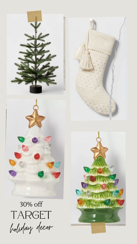 30% off holiday decor. These are our exact stockings. I also ordered these retro free ornaments & 24” tall tree for either Henry’s room or on our fireplace hearth 

#LTKsalealert #LTKSeasonal #LTKHoliday