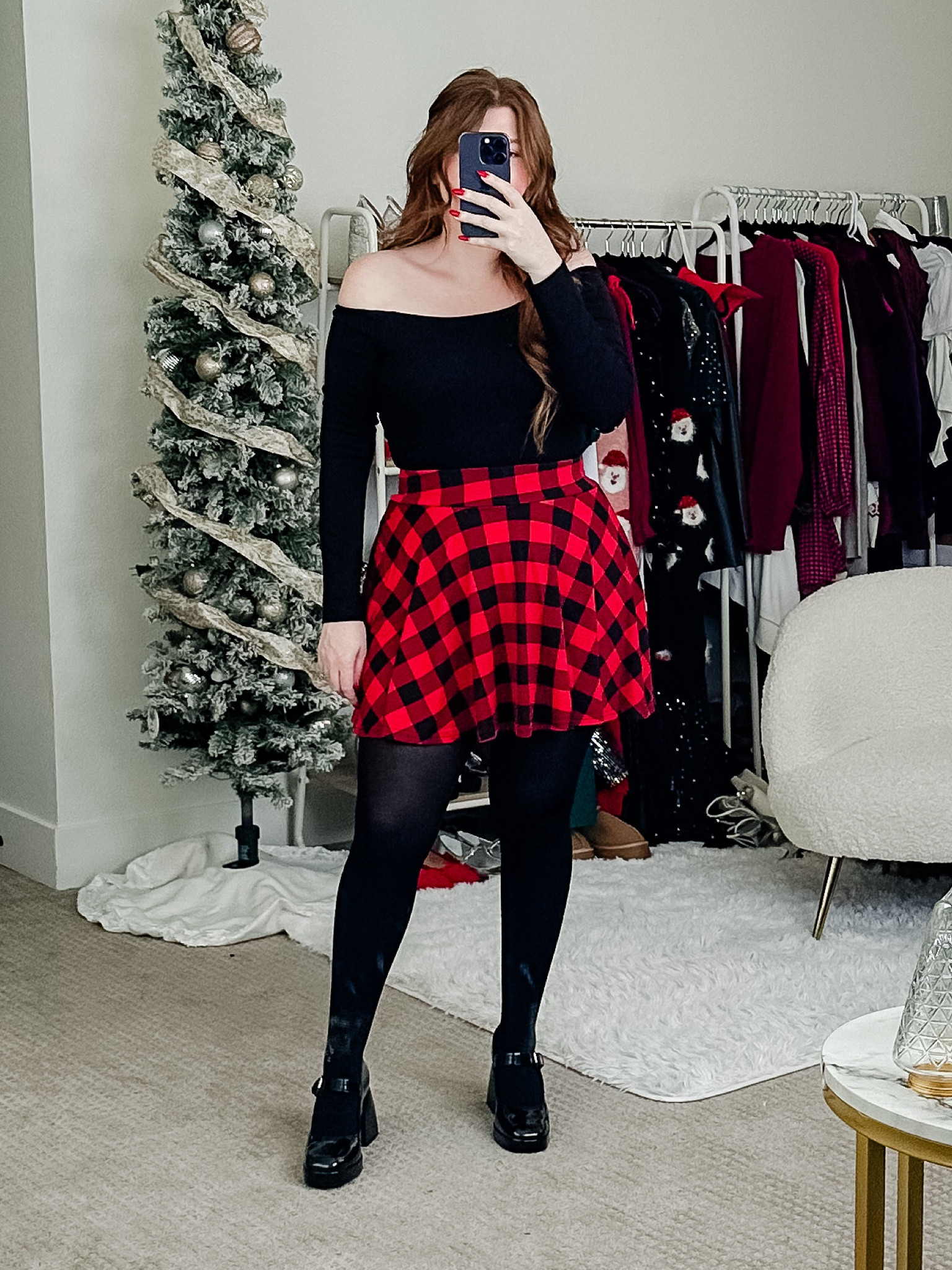 Holiday party outfit from amazon. 

Plaid skirt has built in shorts. 

#LTKstyletip #LTKHoliday #LTKfindsunder50