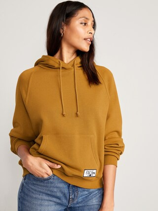 Oversized Fleece Logo Graphic Hoodie for Women | Old Navy (US)