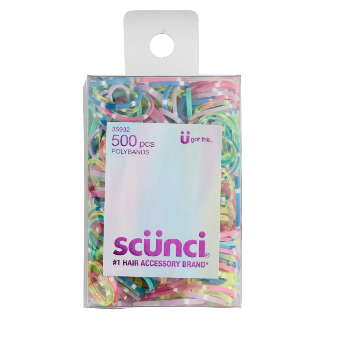 scunci Kids Mixed Size Polybands In Acetate Box - 500ct | Target