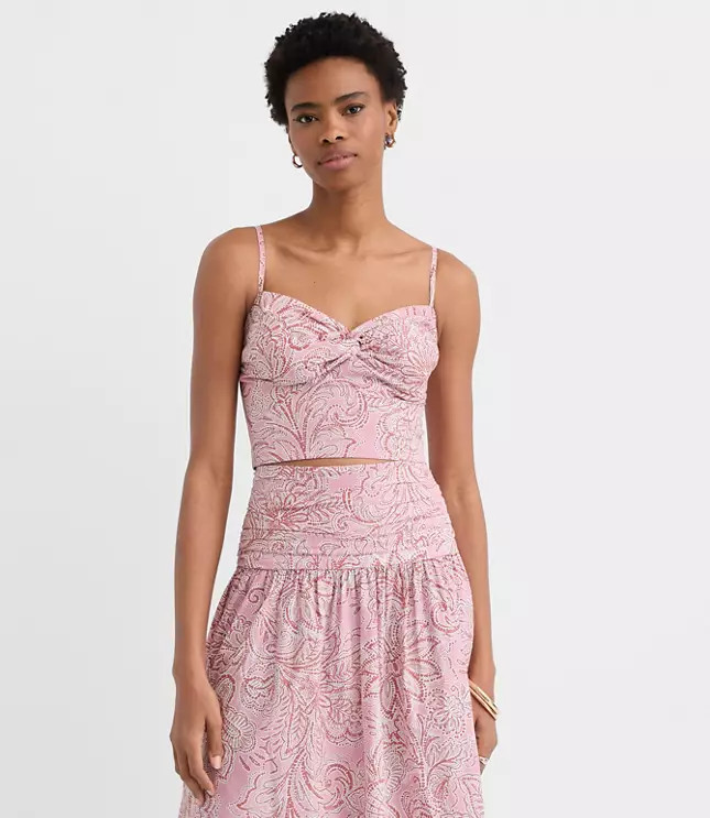 Floral Poplin Twist Cami | LOFT