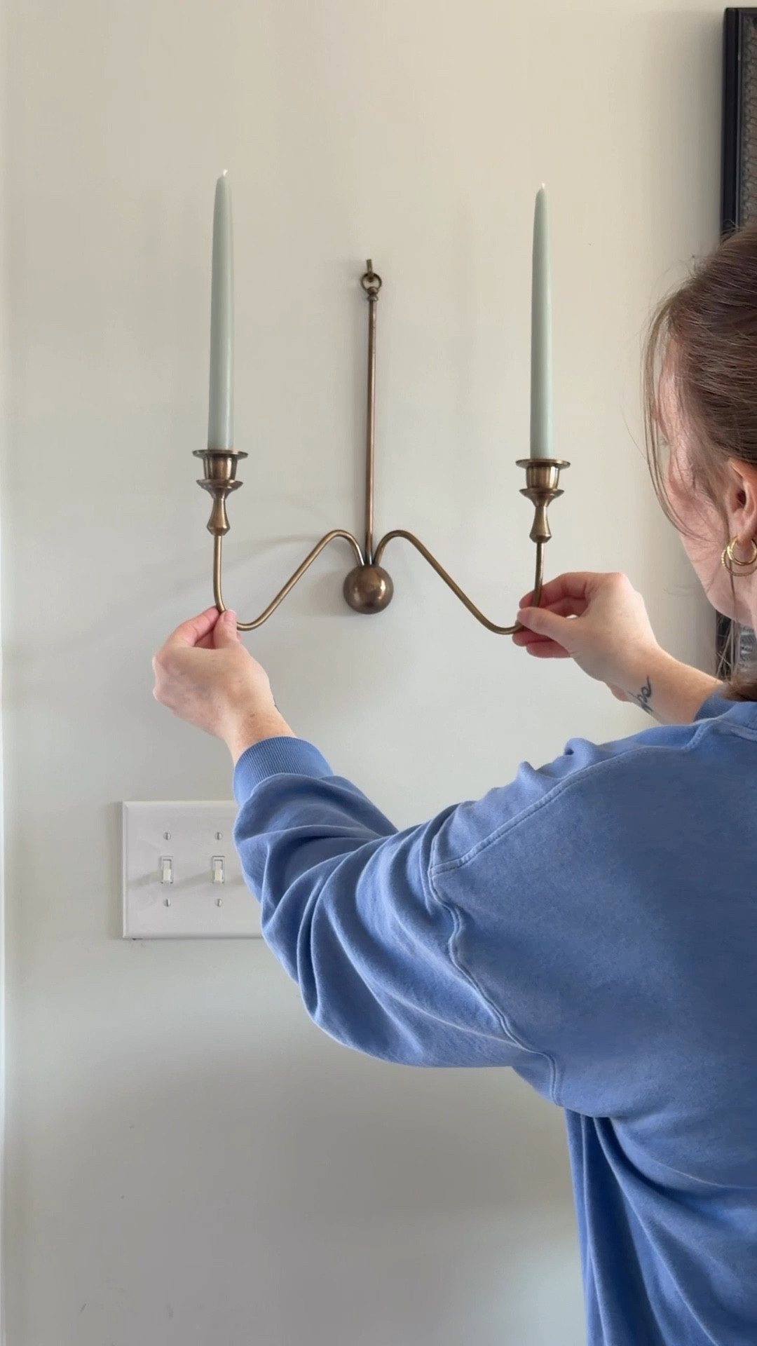 Brass candle sconce. Wall sconce. Sideboard styling. Vintage modern home decor  

#LTKHome #LTKSeasonal