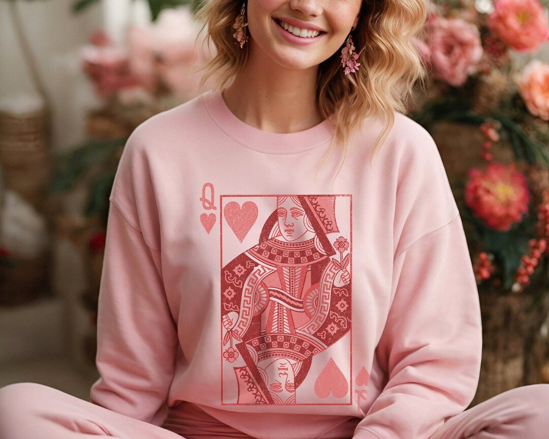 Queen of Hearts Valentines Day Sweatshirt Alice in Wonderland - Etsy | Etsy (US)