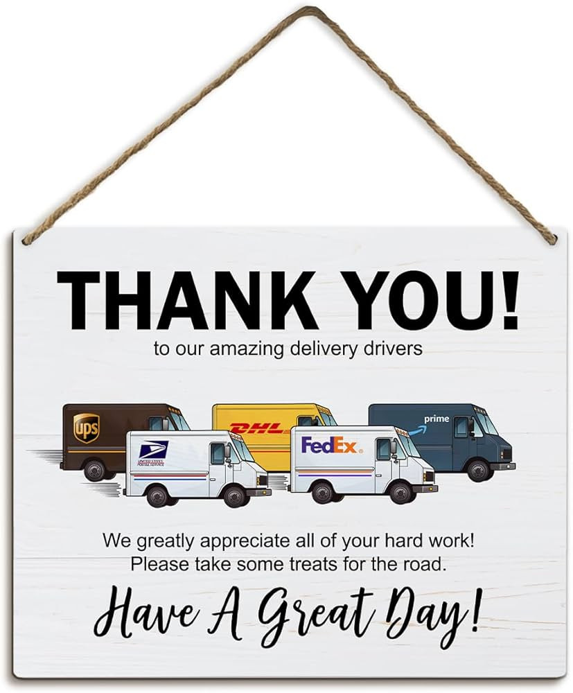 Deliverys Drivers Snack Sign,Package Delivery Sign,Thank You Driver Outdoor Signs,Delivery Signs ... | Amazon (US)
