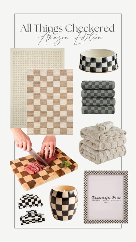 Checkered home finds from Amazon! I have the cutting board, blanket and frame and absolutely love them!

#LTKhome