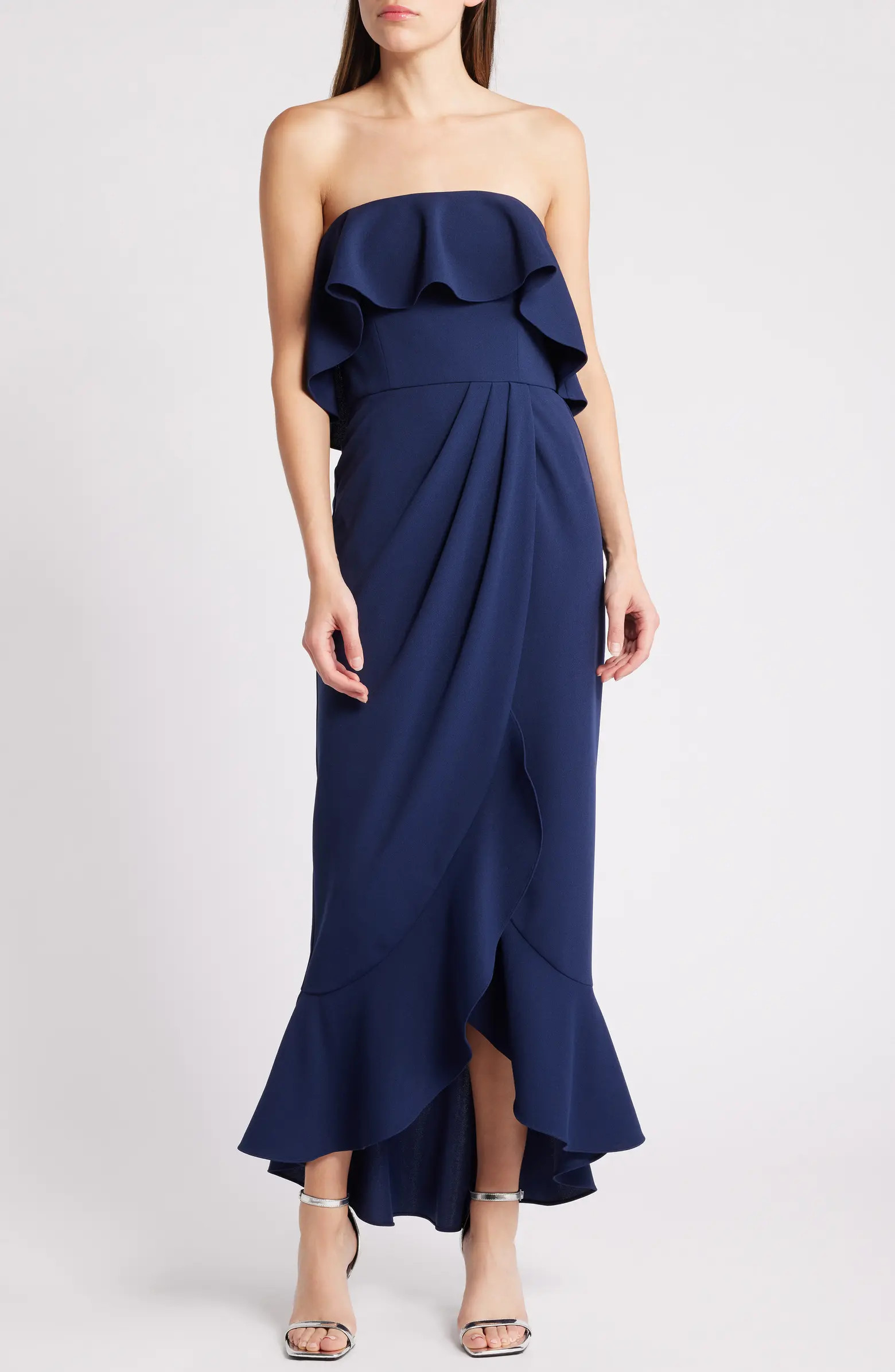 WAYF Noelia Strapless Ruffle Gown | Nordstrom | Nordstrom