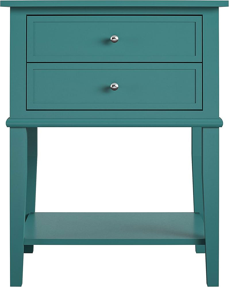 Ameriwood Home Franklin Accent Table with 2 Drawers, Emerald | Amazon (US)