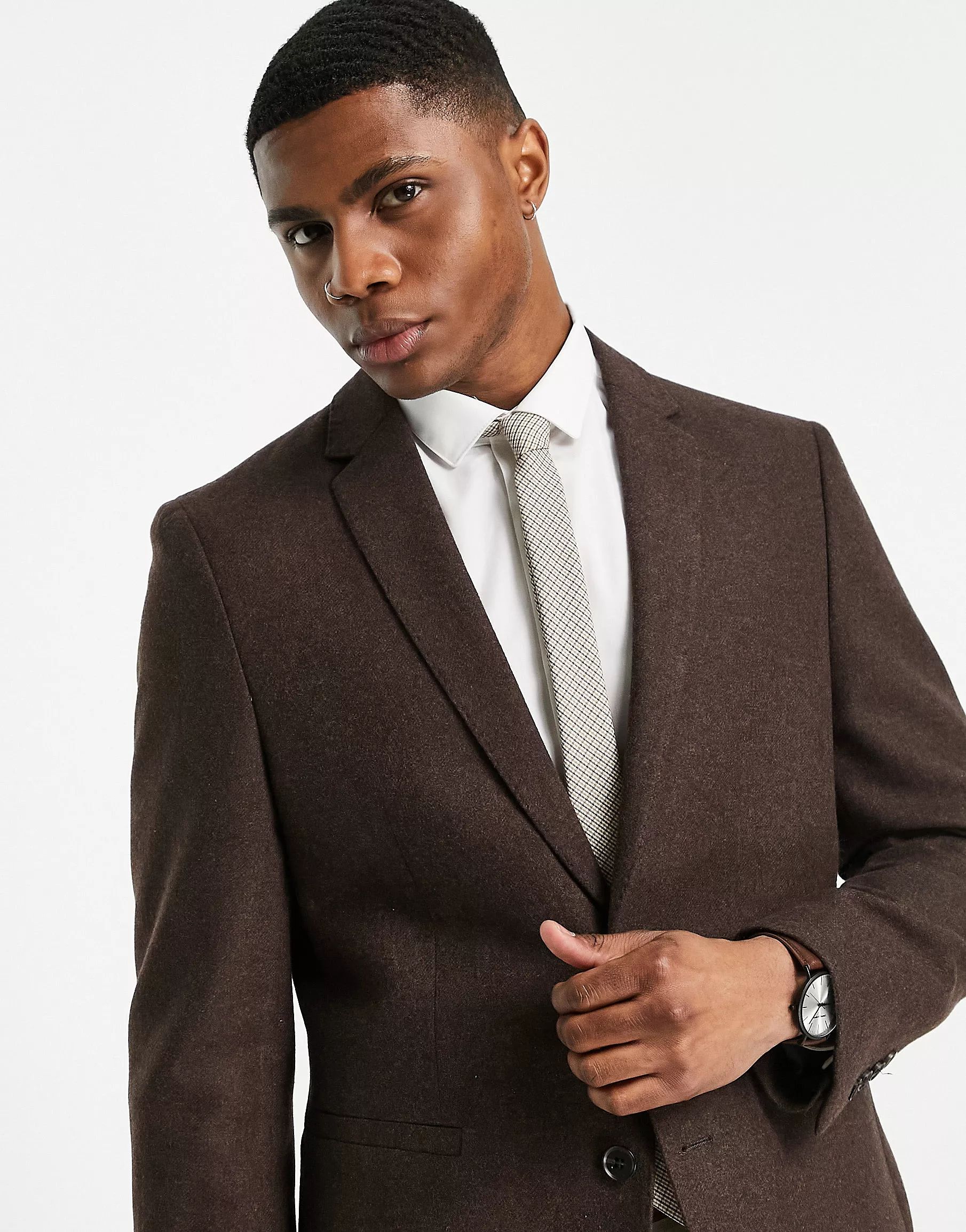 Harry Brown loose fit tweed wool mix suit jacket | ASOS (Global)