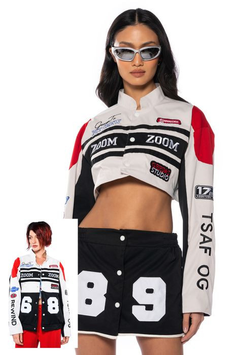 ZOOM ZOOM TWO IN ONE BOMBER SKIRT SET | AKIRA