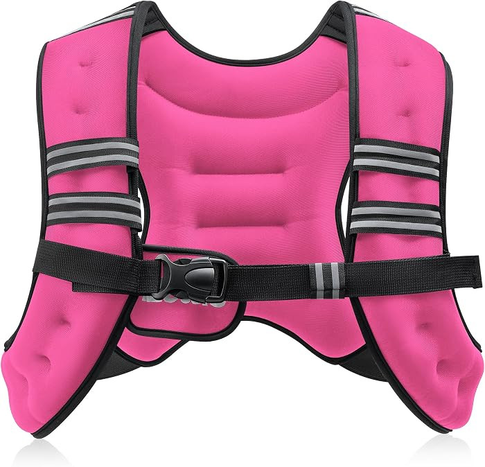 ZELUS Weighted Vest, 6lb/8lb/12lb/16lb/20lb/25lb/30lb Weight Vest with Reflective Stripe for Work... | Amazon (US)
