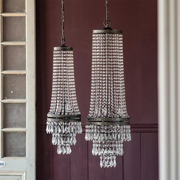 Chic Elegance Hanging Crystals Chandelier | Antique Farm House