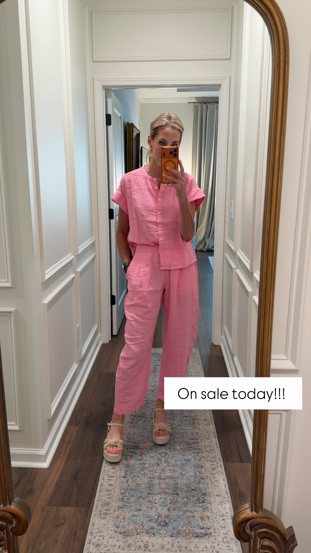 OOTD - cute gauze set from @gapstyle   XS in top and bottom.