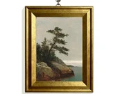 Print of Small Oil Painting Mini Framed Tree Canvas Prints Antique Nature Art Vintage Landscape P... | Etsy (US)