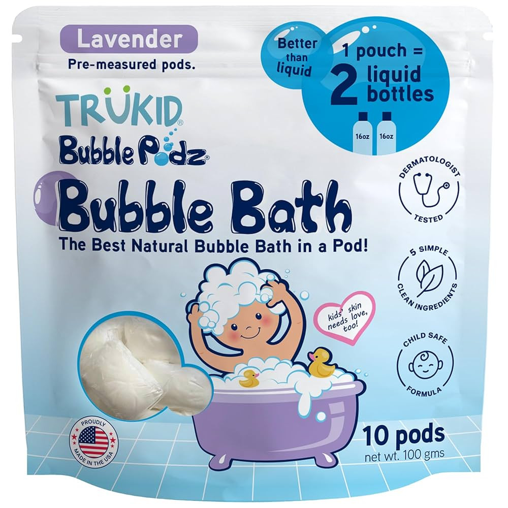 TruKid Bubble Podz Bubble Bath for Kids, Toddlers, & Babies, Tear Free Gentle & Refreshing Bath B... | Amazon (US)