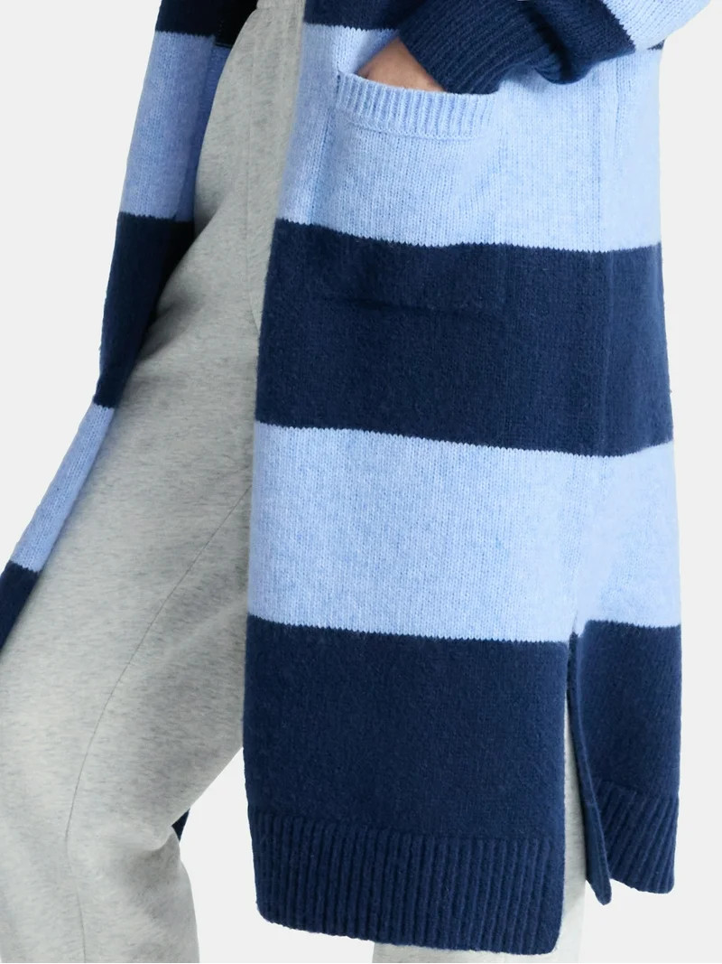 No Boundaries Striped Open Front Duster, Women’s | Walmart (US)