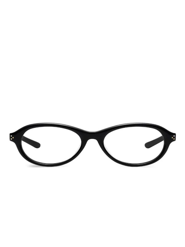 Gentle Monster oval-frame Glasses | Black | FARFETCH IN | Farfetch Global