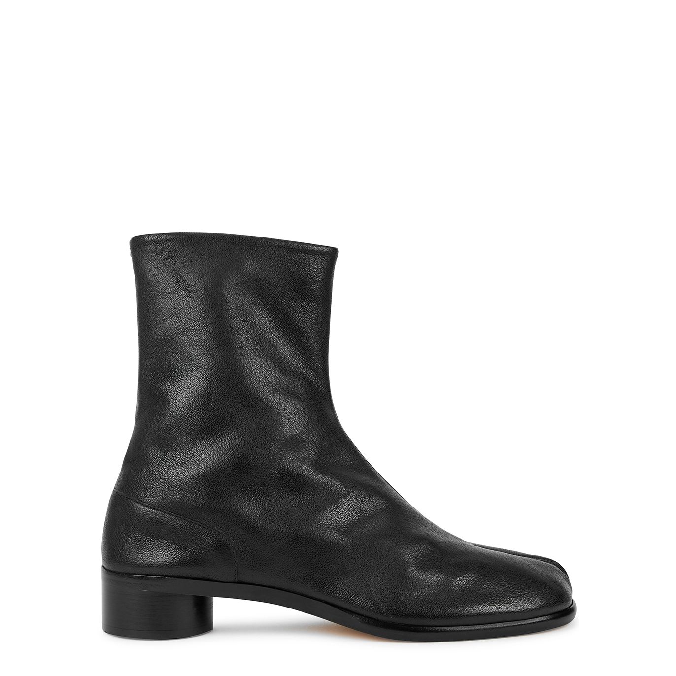Maison Margiela Tabi Leather Ankle Boots - Black - 9 | Harvey Nichols (Global)