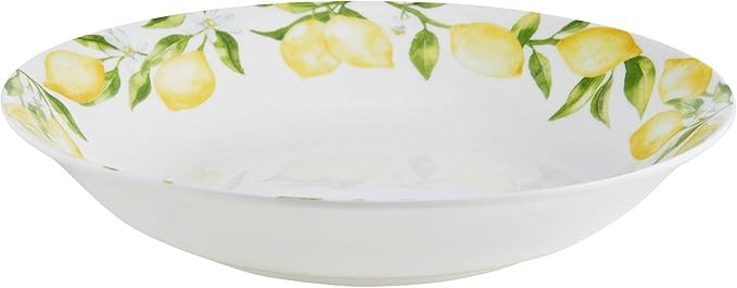 Mikasa Lemons Bone China Lightweight Chip Resistant Serving Bowl, 10-Inch, Multicolored | Amazon (US)