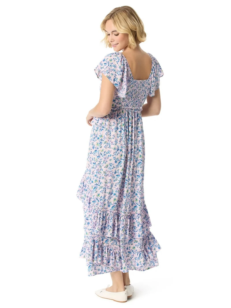 Jessica Simpson Women's Ember Maxi Ruffle Dress, Sizes XS-XL | Walmart (US)