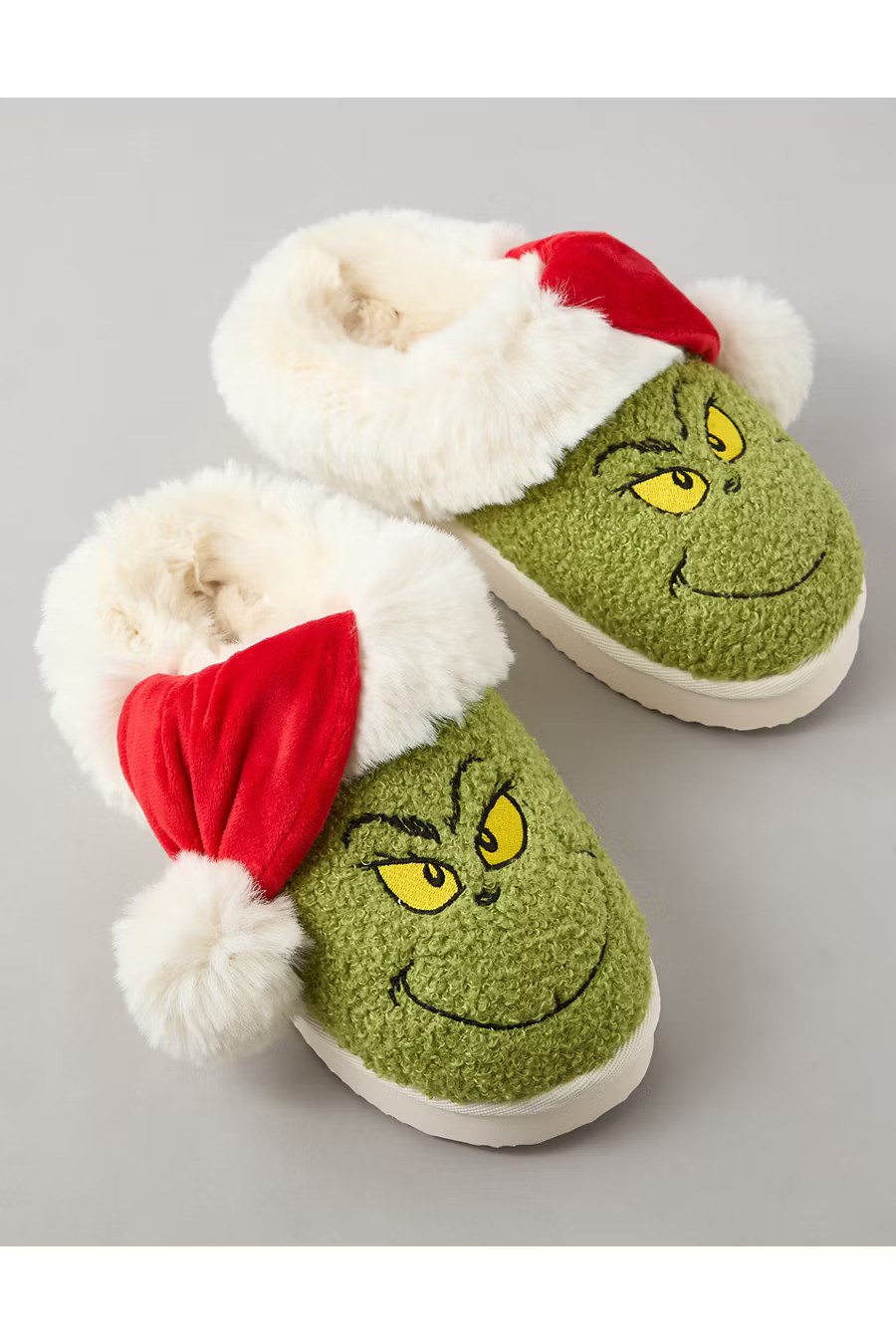 AE Grinch Scuff Slipper Women's Green 9 | American Eagle Outfitters (US & CA)