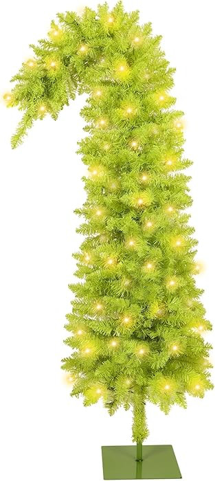 6Ft Whimsical Artificial Christmas Tree Holiday Decorations Grinchs Tree with Metal Stand for Hom... | Amazon (US)
