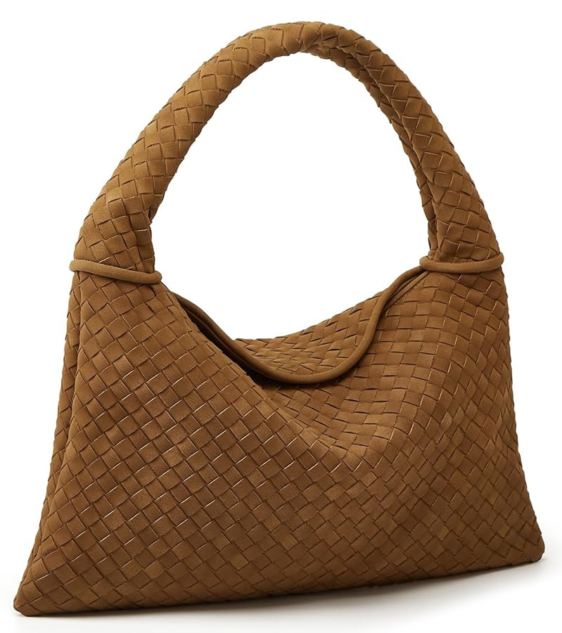 Slouchy Woven Suede Hobo Bags Women Trendy Suede Purse Crossbody Crescent Shoulder Satchel Work B... | Amazon (US)