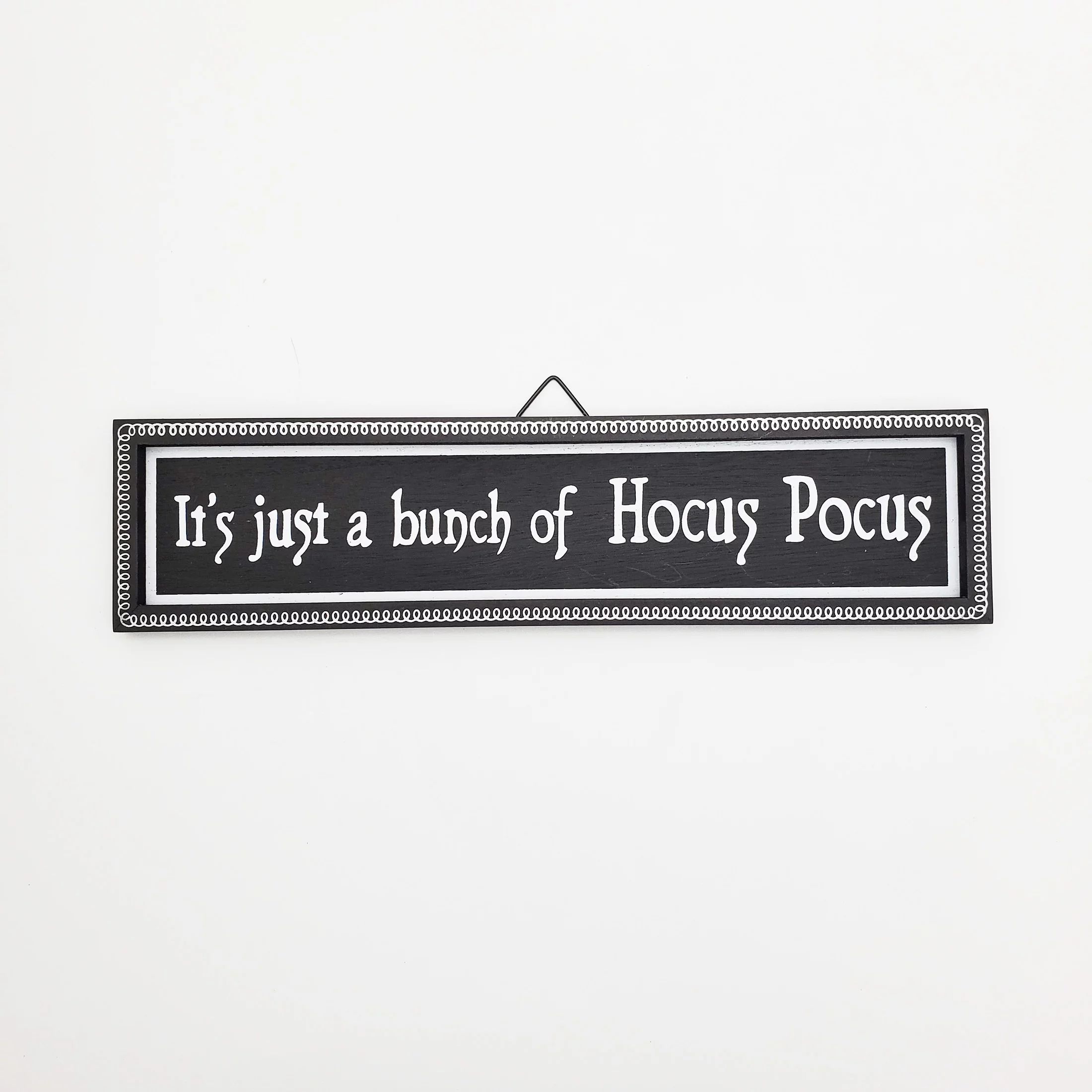 Way to Celebrate Halloween Black MDF Hocus Pocus Wall Sign Decoration, 13"L | Walmart (US)