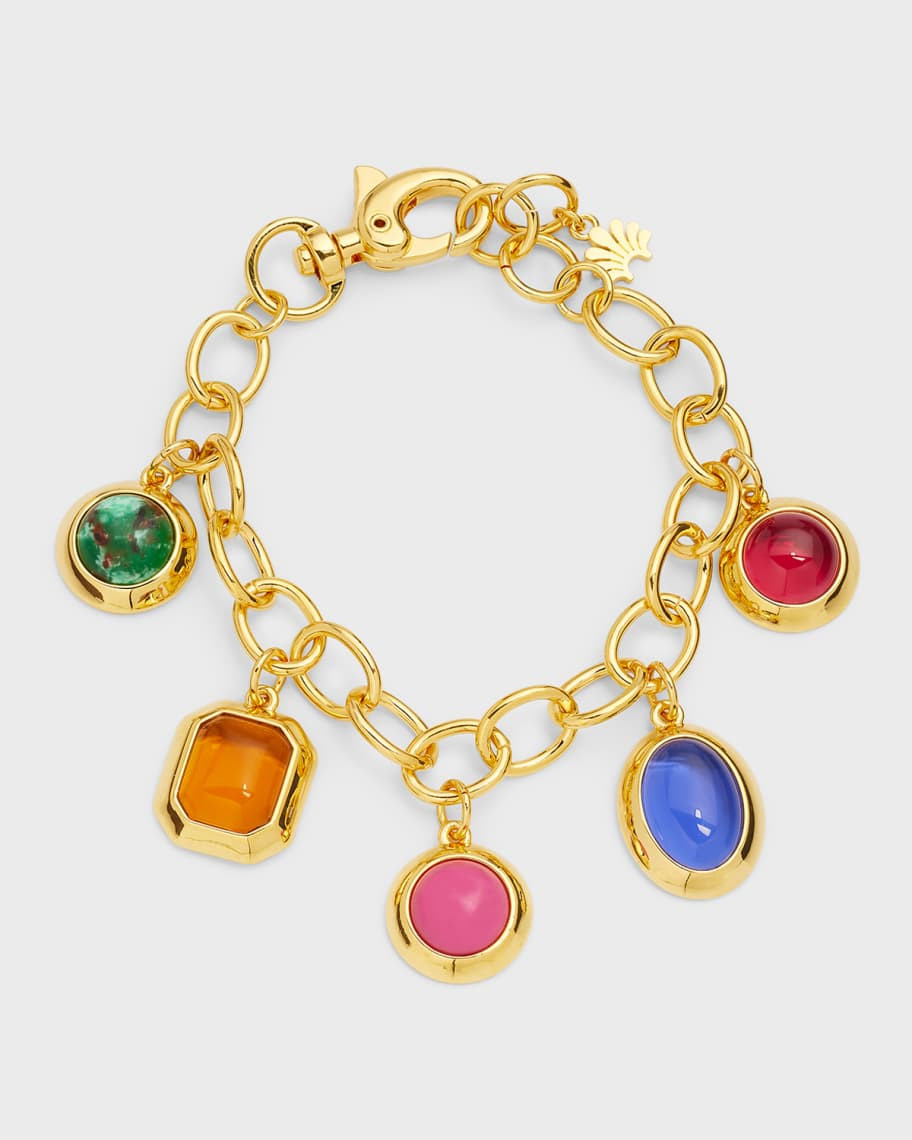 Lele Sadoughi Bezel Jewel Charm Bracelet | Neiman Marcus