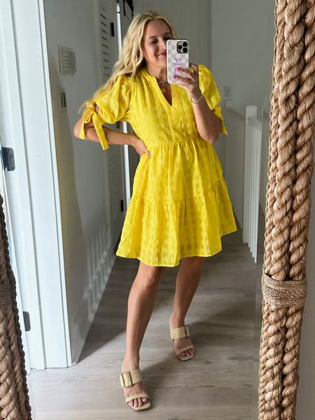 Fun yellow dress for my yellow lovers! Wearing a small. Code FANCY15 for 15% off 

#LTKFindsUnder100 #LTKStyleTip #LTKSeasonal