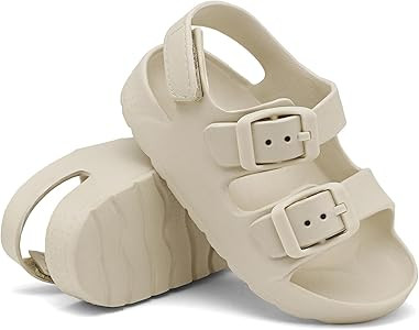 ChayChax Toddler Boys Girls Double Buckle Sandals Children's Adjustable Back Strap Water Sandal | Amazon (US)