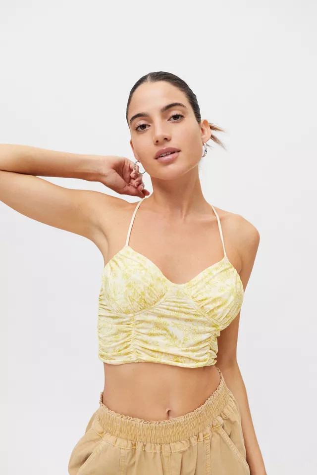 Out From Under Girl Crush Ruched Printed Bra Top | Urban Outfitters (US and RoW)