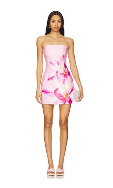 Runaway The Label Primrose Mini Dress in Pink Flower from Revolve.com | Revolve Clothing (Global)
