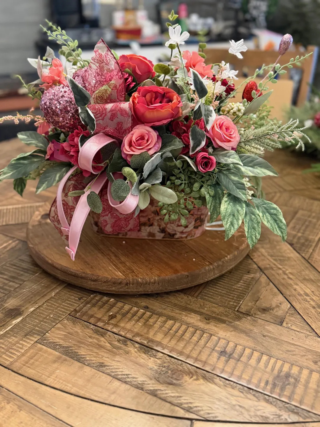 Pink Roses, Arrangement, Romantic, Table Decor - Etsy | Etsy (US)