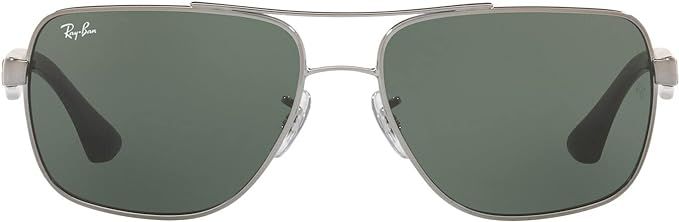 Ray-Ban Men's RB3483 Metal Square Sunglasses | Amazon (US)